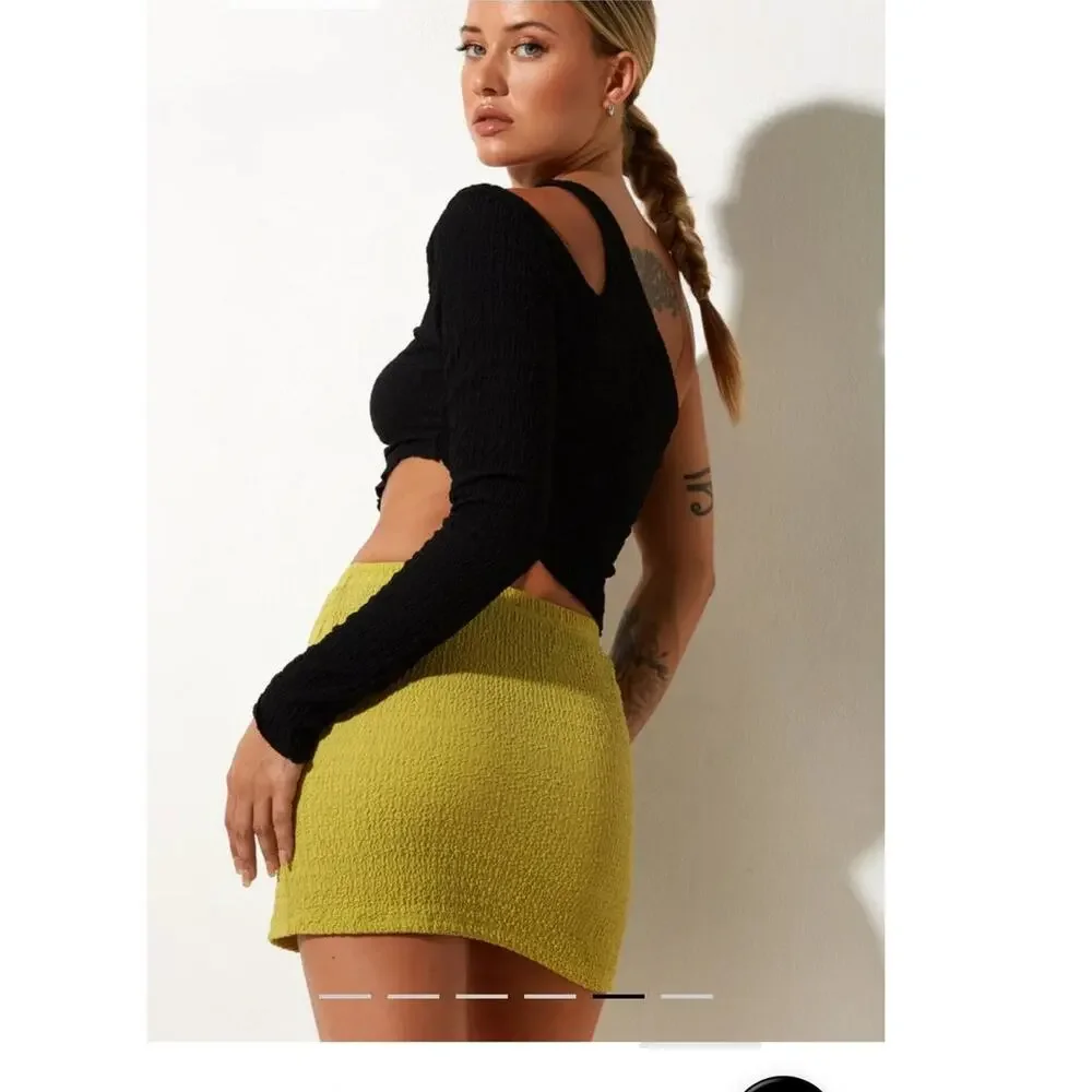 Motel Rocks Guida Skirt Size Small Green New